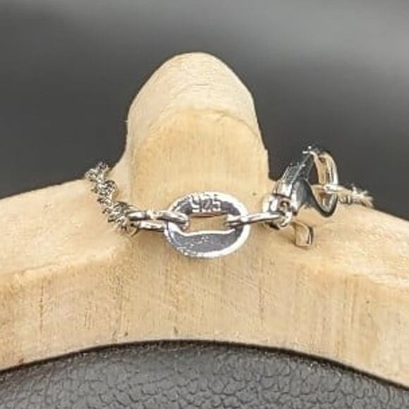 925 Silver Pink Necklace Earrings Flower CZ Diamond Set Spring Summer BOHO Gift - Picture 3 of 8